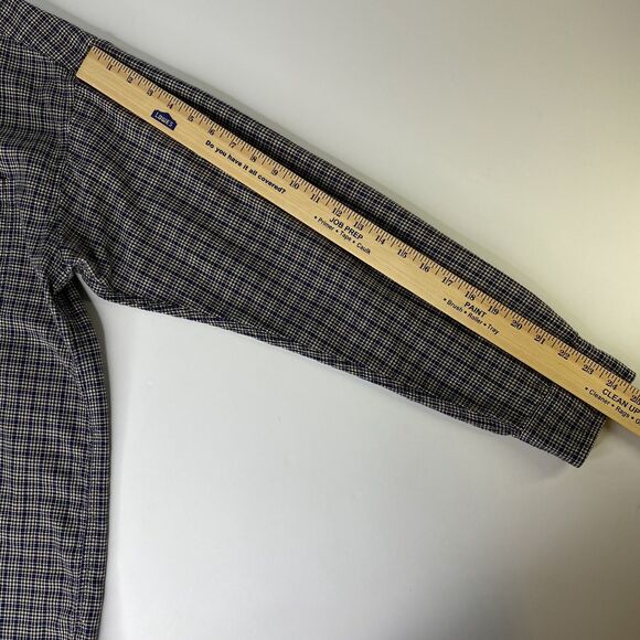 Columbia Shirt Size XL Blue Tan Plaid Button Down Long Sleeve Fall Normcore Vtg - Picture 10 of 10